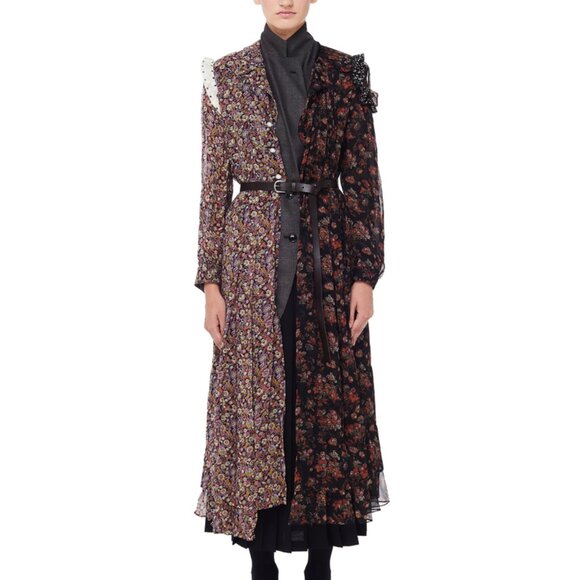 Junya Watanabe Comme des Garcons Floral Sheer Layer Panel Apron Dress Y2K - Picture 3 of 14